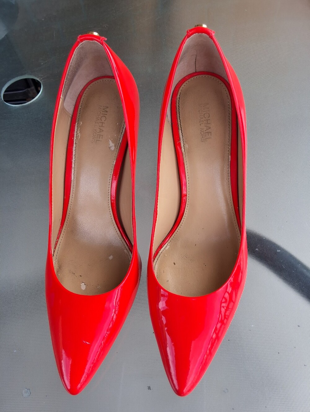 Michael Kors Bright Red Patent Pointed-Toe Pumps